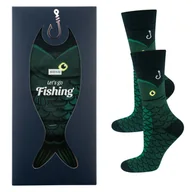 Ozdoby bożonarodzeniowe - Skarpetki męskie SOXO Let's go fishing w opakowaniu 40-45 - miniaturka - grafika 1