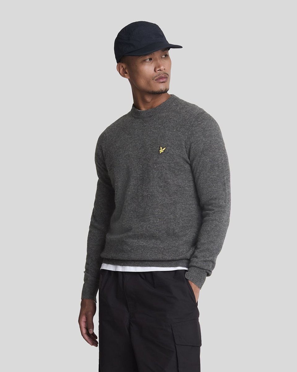 maglie uomo lyle and scott 1874 kn2114v lambswool blend 398 charcoal marl