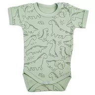 Body dla niemowląt - Body z krótkim rękawem dinozaury zielone - miniaturka - grafika 1