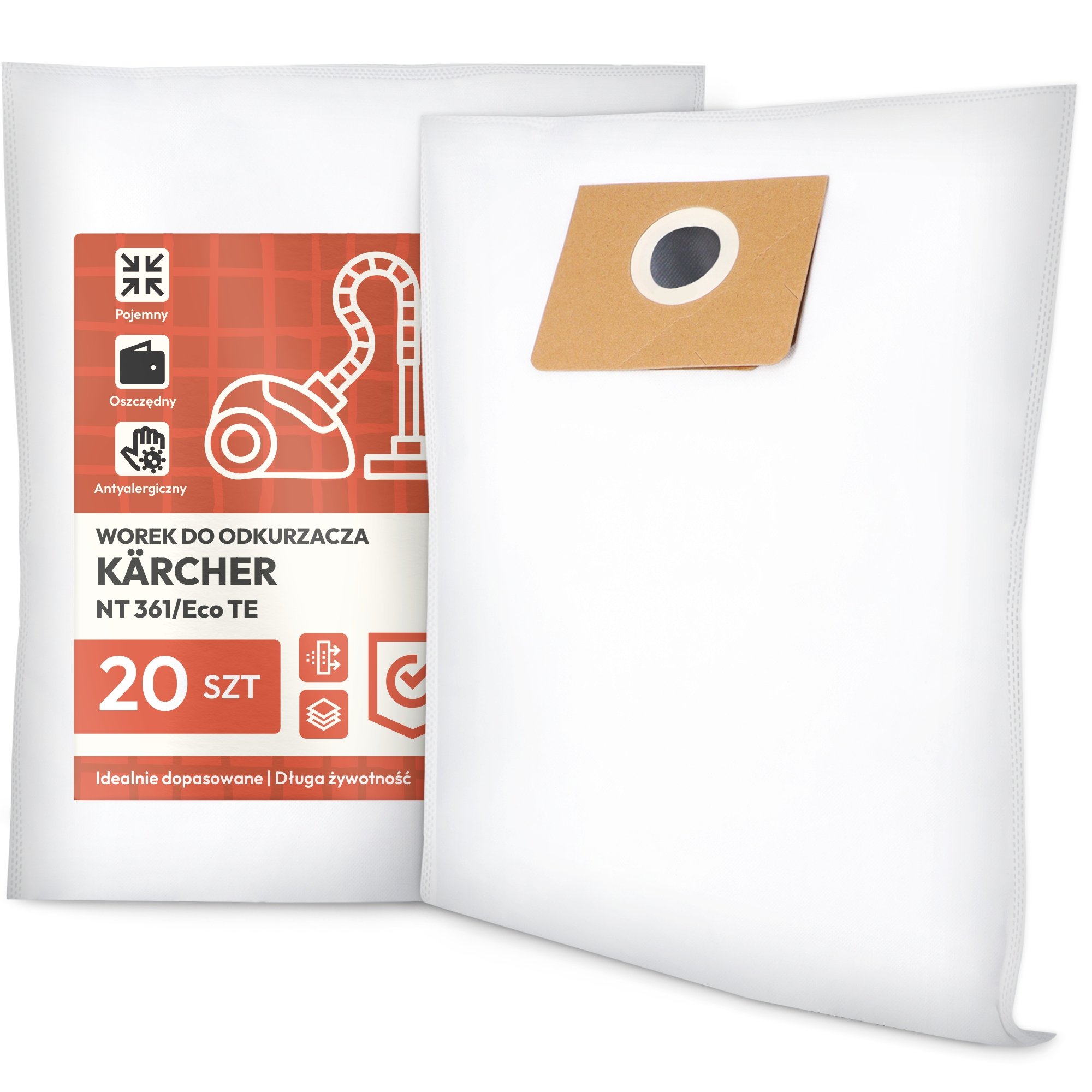 20x Worek do Odkurzacza Kärcher Nt 361/Eco Te Syntetyczny Torba Worki G9