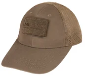 Czapki męskie - Mil-Tec Letnia Czapka Z Daszkiem Bejsbolówka Przewiewna Z Siatką Velcro Brązowa - miniaturka - grafika 1