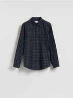 Koszule męskie - Reserved - Koszula regular fit w kratę - granatowy - miniaturka - grafika 1