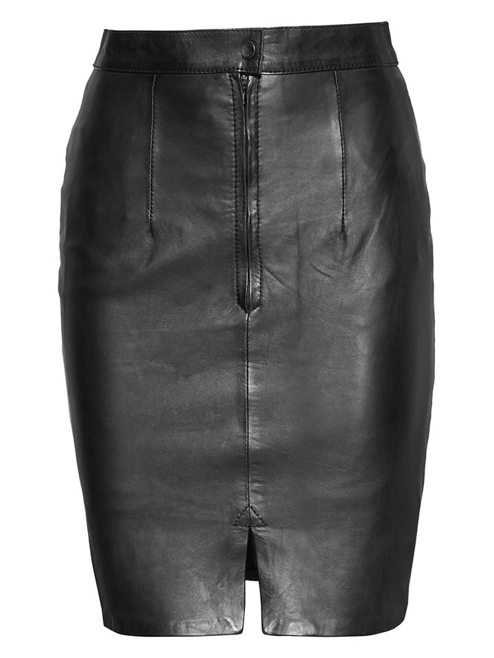 Bugatti Skórzana spódnica w kolorze czarnym