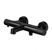 Baterie wannowe i prysznicowe - CERSANIT S951-566 BATERIA WAN-NATR TERMOSTATYCZNA ŚCIENNA ZEN CZARNA - miniaturka - grafika 1