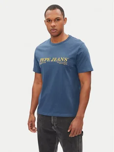 Pepe Jeans T-Shirt Dylan PM509728 Niebieski Regular Fit - Koszulki męskie - miniaturka - grafika 1