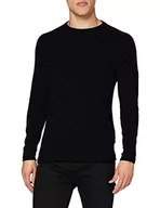Swetry męskie - Blend Sweter męski, czarny, L - miniaturka - grafika 1