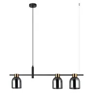 Lampy sufitowe - Servio lampa wisząca 3-puntkowa czarna/dymiony PND-66892-3-BK-SG - miniaturka - grafika 1