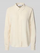 Bluzki damskie - Bluzka o kroju regular fit z mieszanki wiskozy i lnu model ‘VIVA’ - miniaturka - grafika 1