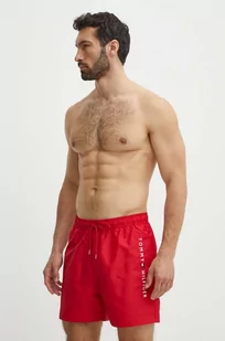 Tommy Hilfiger szorty kąpielowe kolor czerwony - Stroje kąpielowe - miniaturka - grafika 1