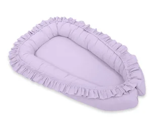 Kokon niemowlęcy kojec otulacz Premium z falbanką MY SWEET BABY- fioletowy - Kokony niemowlęce - miniaturka - grafika 1