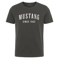 Koszulki męskie - Mustang Koszulka Męska T-shirt Bawełniana 4260 Grafitowa Rozmiar M - miniaturka - grafika 1