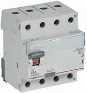 Bezpieczniki elektryczne - Legrand WYŁĄCZNIK RÓŻNICOWOPRĄDOWY P 304 4P 40A 100MA TYP AC SERII DX3, 411713 - miniaturka - grafika 1