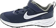 Buty dla dziewczynek - Nike Revolution 6 Nn (GS), buty gimnastyczne dla dzieci, Północ Granatowy Biały Płaski Pewter, 34 EU - miniaturka - grafika 1