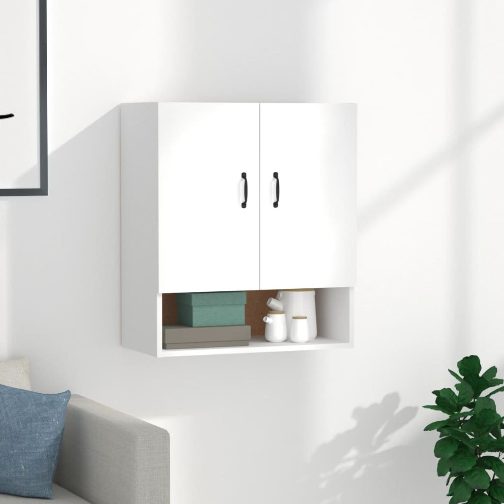 The Living Store Szafka ścienna biała 60x31x70 cm Materiał drewnopochodny