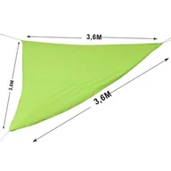 Parasole ogrodowe - Żagiel cieniujący 3,6 x 3,6 x 3,6 m limonkowy - miniaturka - grafika 1
