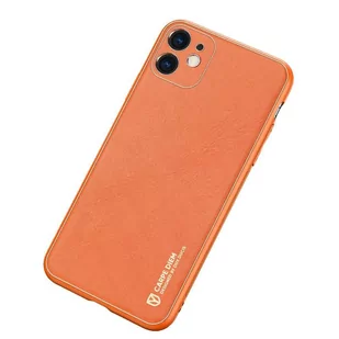 Dux Ducis Yolo eleganckie etui pokrowiec ze skóry ekologicznej iPhone 12 mini pomarańczowy - Etui i futerały do telefonów - miniaturka - grafika 2