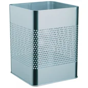 Kosze na śmieci - Kosz na śmieci DURABLE metalowy kwadratowy z perforacją 165mm srebrny 18,5l - miniaturka - grafika 1