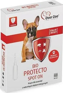 Over Zoo Over Zoo Preparat biobójczy Bio Protecto Spot On dla szczeniąt op 4x1ml - Artykuły przeciw pasożytom - miniaturka - grafika 1