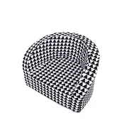 Krzesła obrotowe dla dzieci - MISIOO Fotel, czarne trójkąty, smart (bawełna) - miniaturka - grafika 1