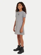 Sukienki i spódniczki dla dziewczynek - Calvin Klein Jeans Sukienka codzienna IG0IG02585 Szary Regular Fit - miniaturka - grafika 1
