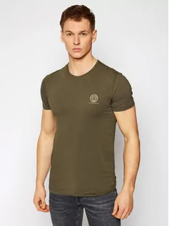 Koszulki i topy damskie - Versace T-Shirt Medusa AUU01005 Zielony Regular Fit - grafika 1