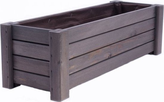 Wnuk Donica drewniana Grafit/60cm