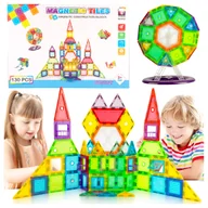 Układanki dla dzieci - Klocki Konstrukcyjne Magnetyczne Puzzle Edukacyjne Układanka dla Dzieci 130 - miniaturka - grafika 1