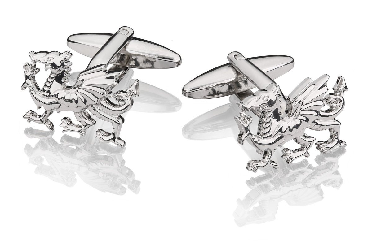 Spinki do mankietów Srebrny smok SD-1080