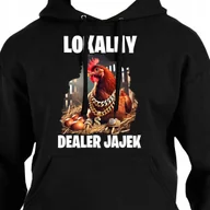 Bluzy męskie - Śmieszna Bluza Z Kapturem Lokalny Dealer Jajek Dla Hodowcy Kur M 3450 - miniaturka - grafika 1