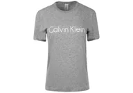 Koszulki i topy damskie - CALVIN  KLEIN KOSZULKA T-SHIRT SS NECK CREW GREY QS6105E 020 - Rozmiar: XS - miniaturka - grafika 1