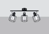 Lampy sufitowe - Sollux Beluci 3 SL.1116 plafon lampa sufitowa 3x40W E14 czarny - miniaturka - grafika 1