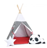 Namioty i tipi dla dzieci - SowkaDesign Namiot tipi dla dzieci, bawełna, okienko, panda, kultowa iskierka - miniaturka - grafika 1