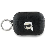 Akcesoria do słuchawek - Etui Karl Lagerfeld Monogram Karl Head na AirPods Pro 2 - czarne - miniaturka - grafika 1