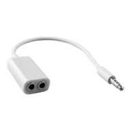 Inne akcesoria audio-wideo - Adapter wtyk JACK - 2 x gniazdo JACK na kablu - miniaturka - grafika 1
