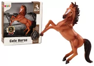 Figurki dla dzieci - Figurka Konia Brązowy Koń Stojący Stajnia Farma Cute Horse - miniaturka - grafika 1