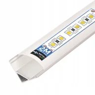 Akcesoria do oświetlenia - Profil Led narożny do Taśmy Led Z Kloszem 2m aluminiowy kątowy - miniaturka - grafika 1
