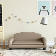 Krzesełka i taborety dla dzieci - vidaXL vidaXL Sofa dla dzieci, cappuccino, 70x45x30 cm, sztuczna skóra - miniaturka - grafika 1
