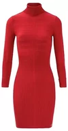 Sukienki - Morgan Rmento Sukienka z dzianiny z dekoltem w kształcie litery V, Tango Red, L - miniaturka - grafika 1