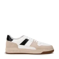 Półbuty męskie - Męskie sneakersy z ekoskóry białe - miniaturka - grafika 1