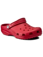 Klapki i japonki damskie - Crocs Klapki Classic 10001 Czerwony - miniaturka - grafika 1