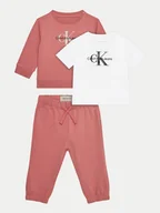 Komplety dla niemowląt - Calvin Klein Jeans Komplet dziecięcy Monogram Starter IN0IN00011 Różowy Regular Fit - miniaturka - grafika 1
