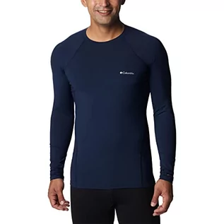 Koszulki męskie - Columbia Męska średnio elastyczna bluzka z długim rękawem, Collegiate Navy, M - grafika 1