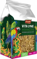 Witaminy i odżywki dla ptaków - Vitapol Vitaline Larwy mącznika dla papug i ptaków egzotycznych 80g, 4szt/disp - miniaturka - grafika 1