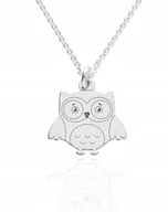 Biżuteria dla dzieci - Naszyjnik SOWA sówka dziecięca CELEBRYTKA srebro 925 40 cm - miniaturka - grafika 1
