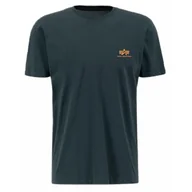 Odzież taktyczna i umundurowanie - Koszulka Alpha Industries Small Logo Basic 188505 353 - Dark Petrol RATY 0% | PayPo | GRATIS WYSYŁKA | ZWROT DO 100 DNI - miniaturka - grafika 1