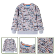 Bluzy dla dziewczynek - Bluza dziecięca - szary melanż - 140 - Bluza Dla Dziecka - miniaturka - grafika 1