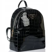 Plecaki - Plecak Damski Monnari Miejski Lakierowany Premium - miniaturka - grafika 1