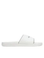 Klapki i japonki męskie - Calvin Klein Jeans Klapki Slide Rubber Neoprene Monologo YM0YM00361 Biały - miniaturka - grafika 1