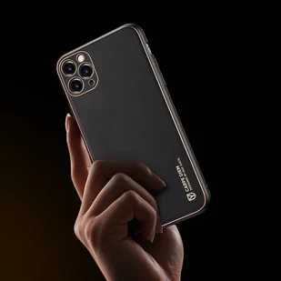 Dux Ducis Yolo eleganckie etui pokrowiec ze skóry ekologicznej iPhone 12 Pro czarny - Etui i futerały do telefonów - miniaturka - grafika 6