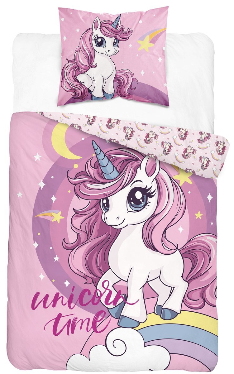 Pościel bawełniana 160x200 młodzieżowa jednorożec